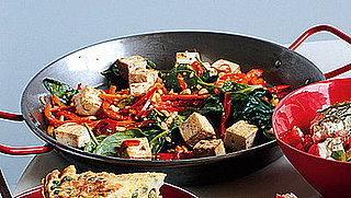 Fast & Easy Dinner: Spicy Tofu With Red Bell Peppers