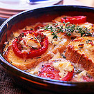 Fast & Easy Dinner: Goat Cheese and Tomato Strata