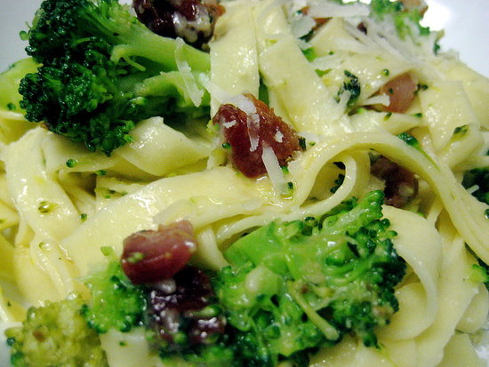Lemon Fettuccine With Broccoli and Pancetta "Croutons"