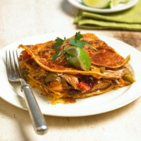 Fast & Easy Dinner: Layered Turkey Enchiladas Fast & Easy Dinner: Layered Turkey Enchiladas