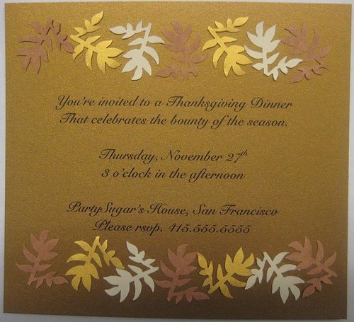 Come Party With Me: Foodie Thanksgiving — Invite
