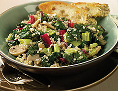 Fast & Easy Dinner: Bulgur With Leeks and Swiss Chard Fast & Easy Dinner: Bulgur With Leeks and Swiss Chard