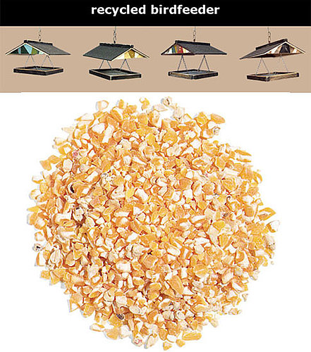 Recycled Birdfeeder and Corn Recycled Birdfeeder and Corn