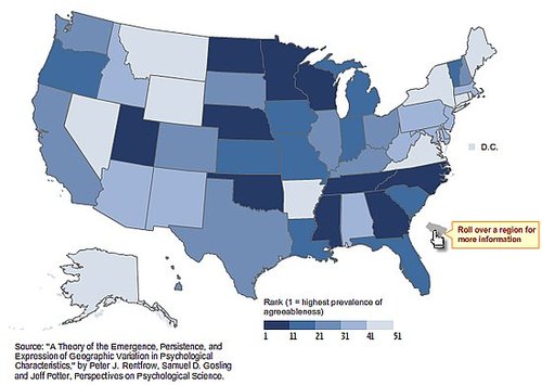 Does Your Personality Match Your State of Residence & Mind?