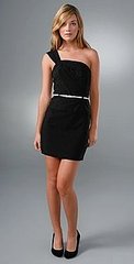 The Look For Less: Black Halo One-Shoulder Mini Jackie The Look For Less: Black Halo One-Shoulder Mini Jackie