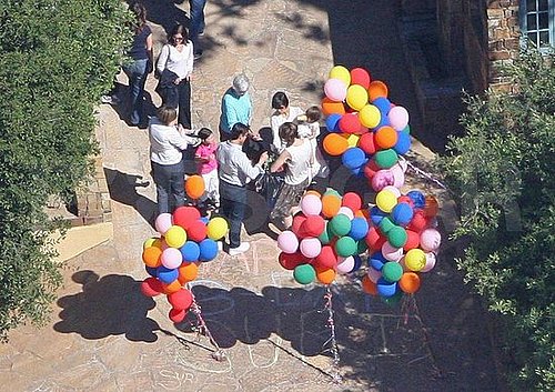The Cruise clan had ample balloons on hand The Cruise clan had ample balloons on hand