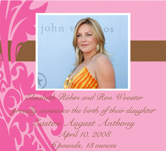 Elisabeth Röhm Has a Girl! Elisabeth Röhm Has a Girl!