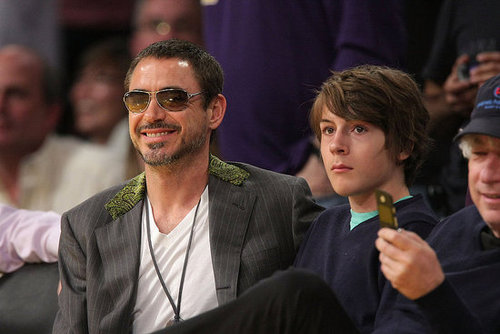 Robert Downey Jr. and Son are Lakers Fans Robert Downey Jr. and Son are Lakers Fans