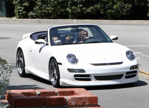 Posh Drives Kids Around in Coupe Posh Drives Kids Around in Coupe