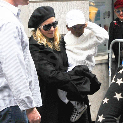 Madonna and David Keep Their Lids On Madonna and David Keep Their Lids On
