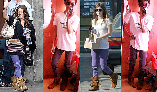Inspired by the Celeb: Purple Jeans+Fringe Boots