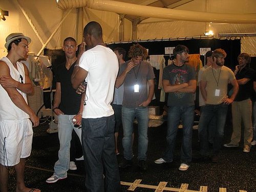 Backstage at Perry Ellis Backstage at Perry Ellis