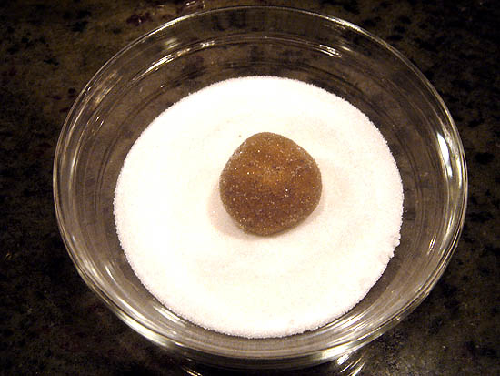 A little dunk in granulated sugar. A little dunk in granulated sugar.