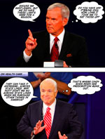 Briefing Book! Last Night's Debate . . . Comic Book Style