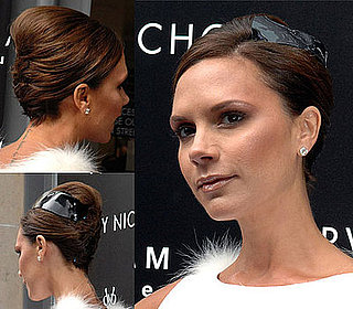 Victoria Beckham Wears a Hair Updo at Her Fragrance Launch in Manchester