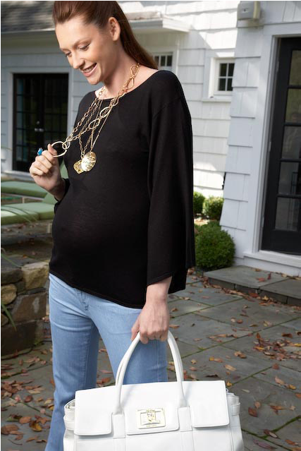 Gabriella Kimondo Sleeve Sweater ($130), Parker Jean ($150), Rita Diaper Bag/Handbag ($400) Gabriella Kimondo Sleeve Sweater ($130), Parker Jean ($150), Rita Diaper Bag/Handbag ($400)