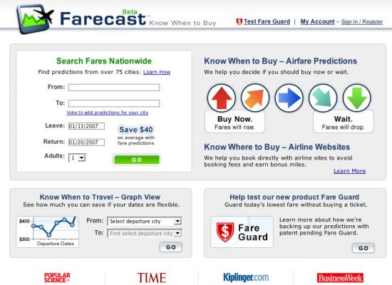 Farecast Predicts Then Finds Flight Costs