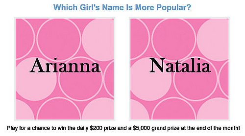 Play Our Baby Name Faceoff and Win Cool Prizes!