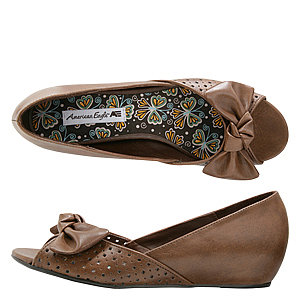 Peep-toed wedges