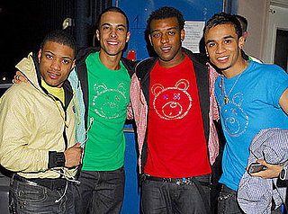 Photos of JLS Members Aston Merrygold, Marvin Humes, Jonathan Gill and Oritse Williams at Chicago Rock Cafe in Stevenage