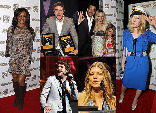 Mel B and Natasha Bedingfield with Fergie, Justin Timberlake, Nicole Richie and Elliott Yamin at ASCAP Pop Awards