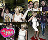 Alan Carr And Justin Lee Collins Greet Co-Host Pamela Anderson At Heathrow Airport
