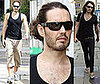 Photos Of Russell Brand With A Ponytail Looking Out Of Character At The Gym