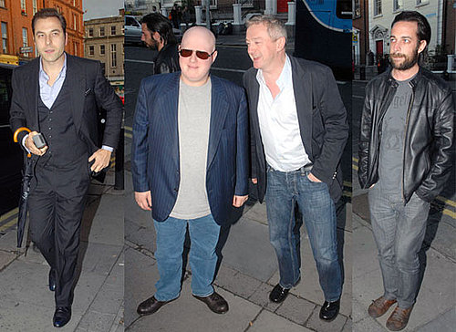 Photos Of Matt Lucas And Mystery Man Plus Louis Walsh Watching David Walliams In No Man's Land