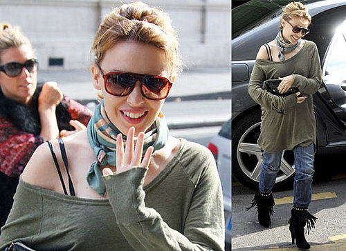 Photos Of Kylie Minogue In Paris To Meet Jean Paul Gaultier For Lunch