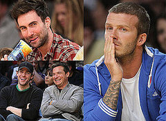 Photos Of David Beckham at LA Lakers Game