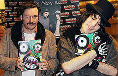 Noel Fielding and Julian Barratt At A Book Signing For The Mighty Book Of Boosh In London