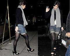 Katie Holmes Wears Stirrup Tights in New York