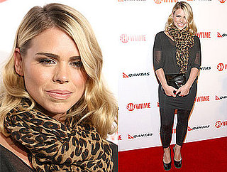 Photo of Billie Piper on Red Carpet with Leopard Scarf