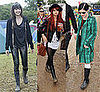 Daisy Lowe, Pixie Geldof and Kelly Osbourne at Glastonbury Festival
