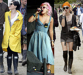 Kelly Osbourne, Lily Allen and Pixie Geldof at Glastonbury 2008