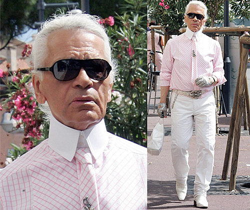 Karl Lagerfeld Shows Off His Summer Wardrobe