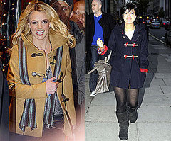Pictures of Lily Allen and Britney Spears in a Duffle Coat Pictures of Lily Allen and Britney Spears in a Duffle Coat