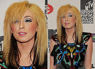 Photo of Ting Tings Katie White at 2008 MTV Europe Music Awards. Love or Hate Her Crimped Hair and Disco Makeup?