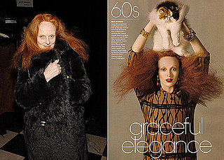 Karen Elson Pulls On Her Grace Coddington Face for Vogue August 2008