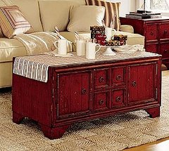 The Campton Coffee Table is perfectly distressed!
