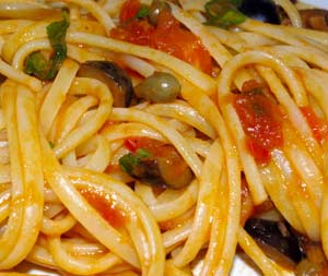 Fast & Easy Dinner: Linguine with Caper and Green Olive Sauce