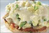 Scrambled Egg and Mozzarella Breakfast Pizza  