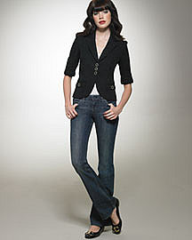 Juicy Couture Shrunken Blazer & The Cali Black Tulip Jeans
