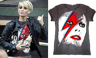 Sarah Harding's Rocker Amplified David Bowie Aladdin Sane T-Shirt