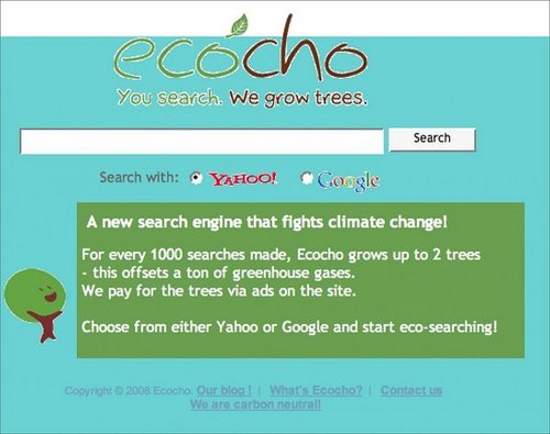 Start Eco-searching with Ecocho: You search, they Plant Trees