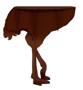 Love It or Hate It? Diva Red Ostrich Console Table