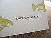 The Card Shop: Father's Day Fish Letterpress Card