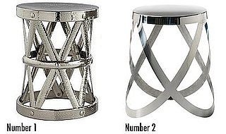 Less or More: Criss-Cross Silver Stools