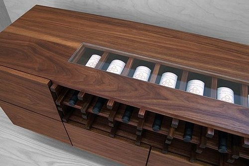 Crave Worthy: Modern Cellar Skylight Wine Credenza