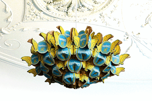 Cool Idea: Recycled Chiquita Banana Box Chandelier